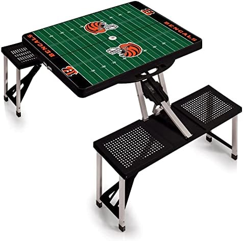 Picnic TIME NFL Football Field Folding Picnic Table, Camping Table, Outdoor Table with Umbrella Hole by PicnicTimeFamilyofBrands