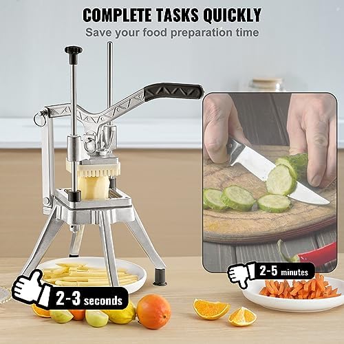 VEVOR Commercial French Fry Cutter, 4 Blades Lever Vegetable Chopper - Image 4