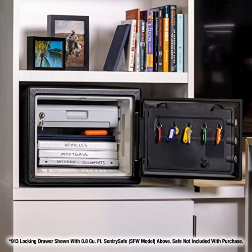 SentrySafe Locking Drawer for SFW082 and SFW123 Safes, Multi-Positional Shelf Accessory for 0.8 and 1.2 Cubic Feet Safes, 913 - Image 2
