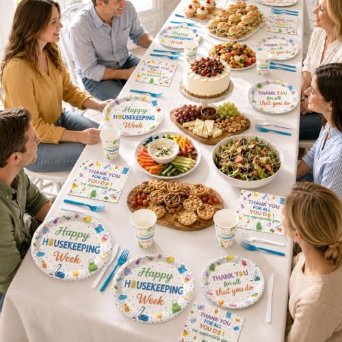 168 Pcs Happy Housekeeping Week Decorations for Housekeepers, Serves 24 - Image 6