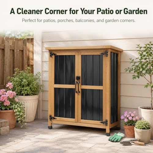 Ketive Small Garden Storage Cabinet - Image 2