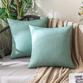 MIULEE Decorative Outdoor Pillow Covers Waterproof 18x18 Teal by MIULEE