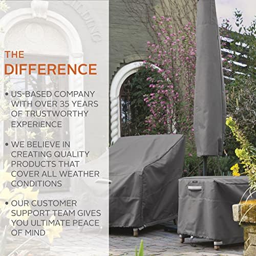 Classic Accessories Ravenna Water-Resistant 32 Inch Built-in BBQ Grill Top Cover, Black - Image 3