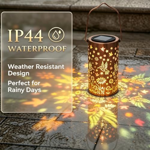 Hummingbird Colorful Solar Lantern Outdoor Waterproof, Garden Gift - Image 4