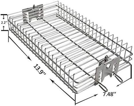 onlyfire 6042 Stainless Steel Flat Spit Rotisserie Grill Basket for Grills - Image 2
