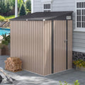 Aoxun 4x6 FT Lean-to Metal Storage Shed,Sloped Roof Outdoor Garden Cabinet by Aoxun