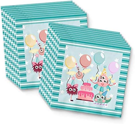 Mighty Monster Girl Birthday Party Supplies Set Plates Napkins Cups Tableware Kit for 16 - Image 4