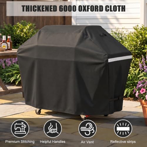 QuliMetal 60 Inch Heavy Duty Waterproof Grill Cover for Outdoor - Image 5
