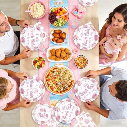 96Pcs Under The Sea Seashell Party Supplies Girls Kids Serves 24 - Image 2