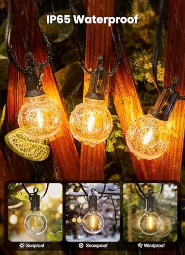 Outdoor String Lights, 55(50+5)FT 25 Bulbs IP65 Waterproof Patio Lights - Image 3
