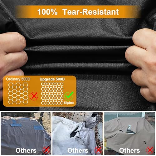 Kipiea 600D Heavy Duty Gas Grill Cover for Weber Genesis II 600 Series & Summit FS38 / FS38X Grills, 72-Inch Waterproof BBQ Cover with Windproof Buckles, UV Resistant, No Tear, No Fading - Image 6