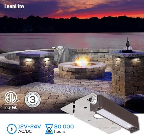 LEONLITE 8-Pack 4 Inch LED Hardscape Lighting, 1W/2W/3W, 5000K Daylight - Image 5