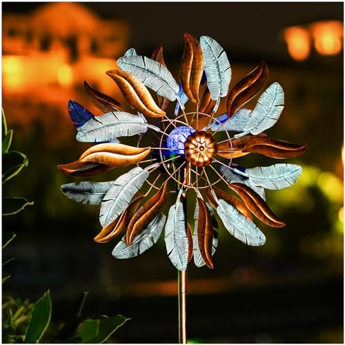 Lariander Solar Wind Spinners 87 Inch Extra Large Metal for Yard, Garden Decor Yard Art Windmills for Outdoor by WindSpinnersCollection