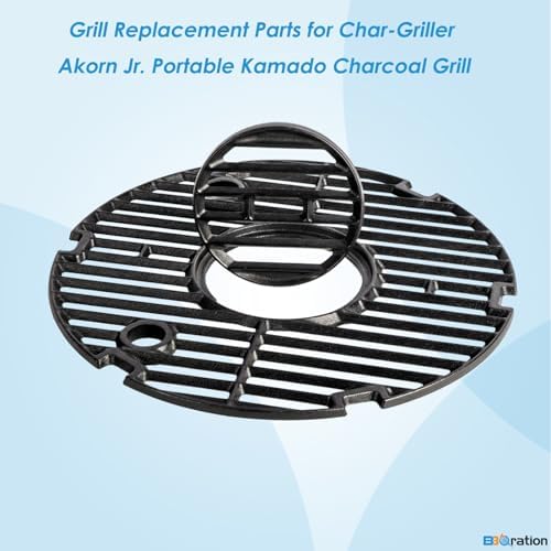 Grill Grate Parts for Char Griller Akorn Jr. Portable Kamado Ceramic Grill, Grill Parts for Char-Griller E86714, E6714, Replacement Parts for Chargriller Akorn Jr. Parts 6614 - Image 4