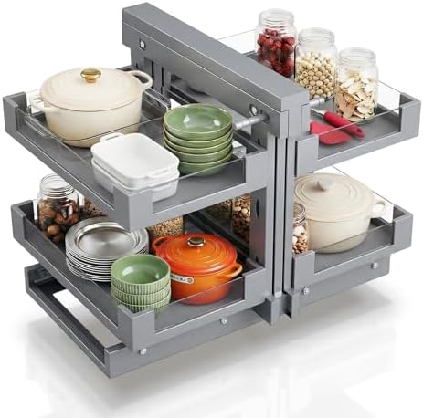 Blind Corner Cabinet Pull Out Organizer, 36" Cabinet, Soft Close by MUOLVSQ