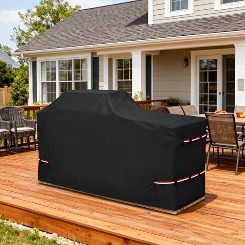 Bitubi 98 Inch Island Grill Cover - Resistant Cover for Island with Left/Right Grill Head,600D Heavy Duty Waterproof All Weather Protection Outdoor Cover,Black - Image 7