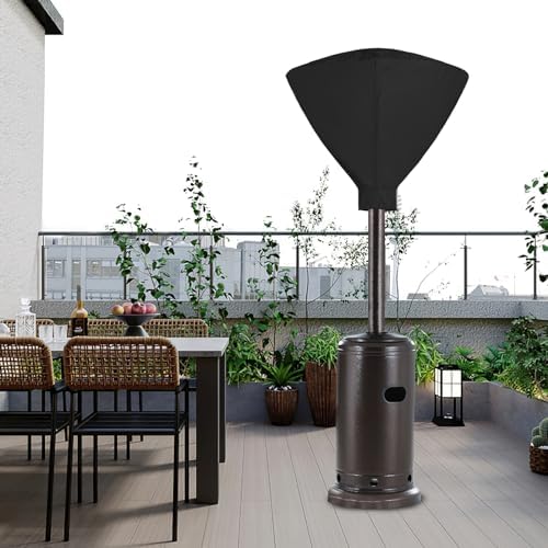Easy-Going Patio Heater Head Cover, Outdoor Round 34"D Heater Cover, Black - Image 7