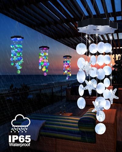 Toodour Solar Wind Chimes for Outside, Gifts for Mom Grandma Women Girls - Image 3