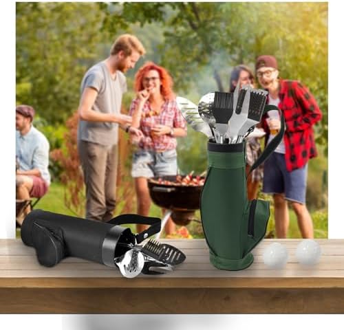 Golf Grilling Gifts for Men 8pcs Golf BBQ Grill Accessories Tools Utensils Set for Outdoor Camping, Funny Birthday Gifts for Men Women Golfers, Dad Gifts for Dad Grandpa Husband from Daughter Son Wife - Image 5