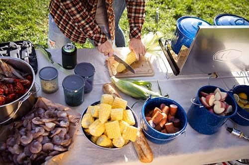 GSI Outdoors Convex Kettle for Soup, Stew, or Water Pot - Camping, Enamelware, 4.25 qt - Image 5