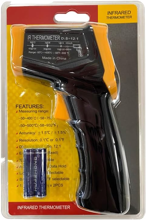Digital Infrared Thermometer gun for cooking,BBQ,Pizza oven,Ir Thermometer with Backlight,-58℉~932℉(-50℃~500℃) Handheld Non Contact Heat Laser Temperature Gun (Not for Human) - Image 5