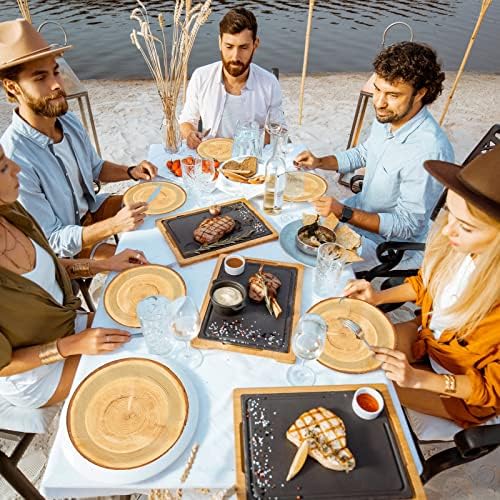 Wiooffen 96 PCS Brown Paper Tableware Set - Rustic Wood Tree Party Supplies for 24 Guests, Includes Plates, Forks, Napkins for Camping, Hunting Theme - Image 6