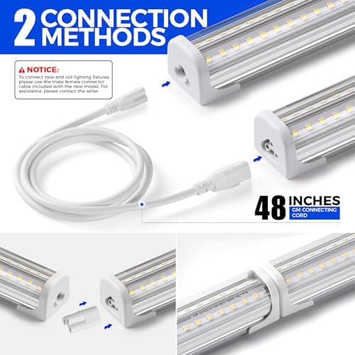 Barrina T8 LED Shop Lights 4FT, 50W 7000LM 5000K, ETL Listed, 2 Packs - Image 6