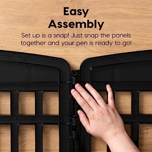 IRIS USA Playpen Panels, Extension Set, Black - Image 3