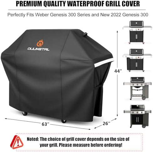 63 Inch Grill Cover for Weber Genesis/II 300 Series and New 2022 Genesis - Image 2
