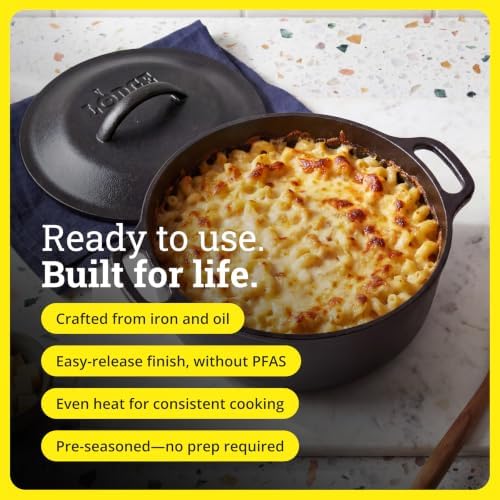 Lodge Cast Iron Dutch Oven with Loop Handle, Oven-Safe, 2 Quart - Image 2