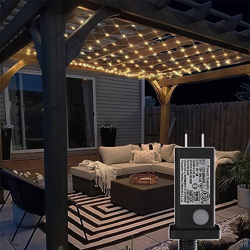 LED Net Lights, 360L 12×12 FT Outdoor Mesh Lights for patio, Pergolas by EUQualityEasyUse