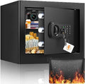 9.84"H Small Safe Box for Money | 1.2 cuft Security Safe with Fireproof Bag by GHJGAGE