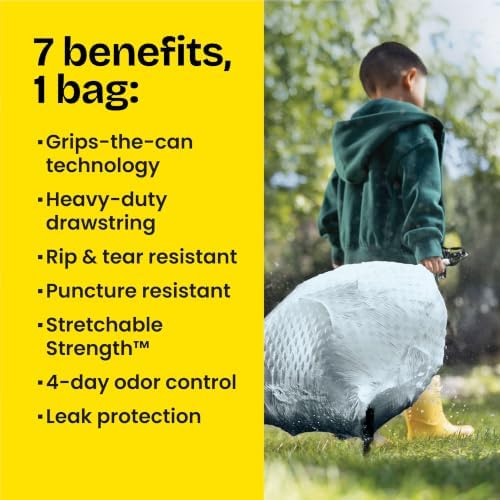 Glad ForceFlex Kitchen Trash Bags, Rip and Tear Resistant, Gain Original Scented Tall Garbage Bags, Odor Control, Febreze Freshness, 13 Gallon, 140 Count - Image 6