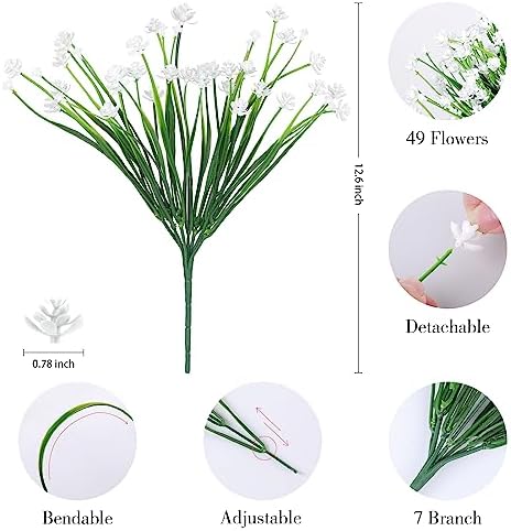 AGIRL Artificial Flowers Outdoor UV Resistant Fake Plant Garden Patio Decor - Image 2