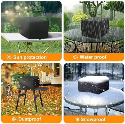 Pizza Oven Cover for Ninja OO101 Series, Waterproof Cover for Ninja Woodfire Outdoor Grill, 600D Oxford Heavy Duty & Weatherproof Dustproof-23'' Lx 18'' Wx 15.5''H - Image 4
