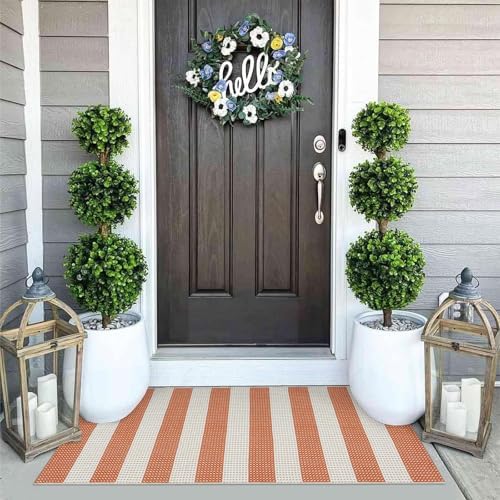OJIA Front Door Rug 24"x51" Outdoor Door Mat Striped Porch Rug Fall Decor - Image 7