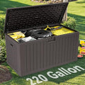YITAHOME 220 Gallon Double-Wall Deck Box with Divider & Side Handles by YITAHOME