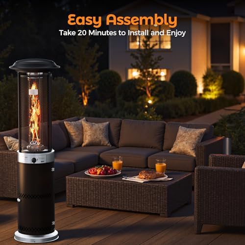 BALI OUTDOORS Propane Patio Heater, Stainless Steel Standing - Image 4