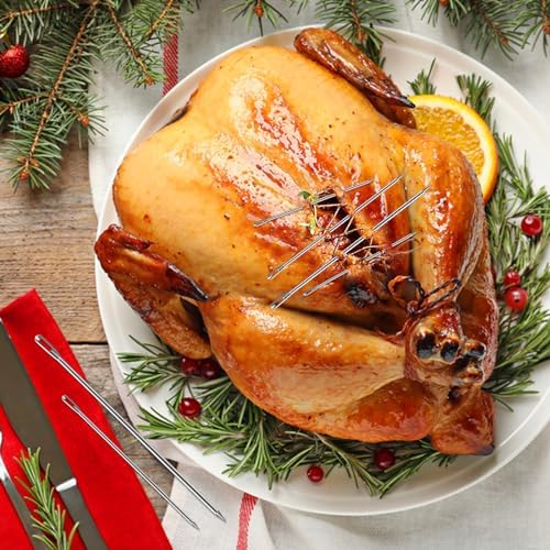 Ofargo Meat Trussing Needles, Roasting Trussing Needles for Lacing Roast Turkey, Chicken, Pork Skin, Whole Hog, Lamb, and Rotisserie Pig; Two of Each Size 4.9/5.7/7inch, 6pcs in All - Image 5
