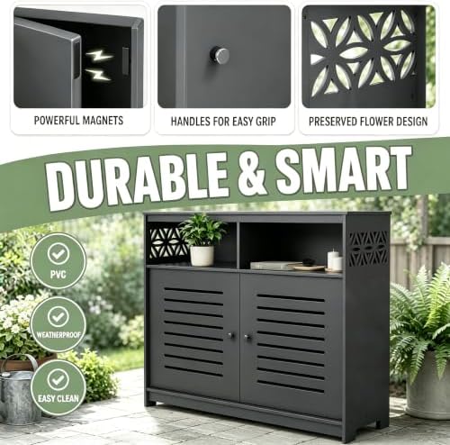 Outvita Outdoor Storage Cabinet PVC 2-in-1 Workstation - Image 3