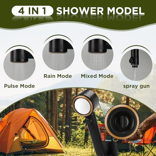Ann Katy Portable Camping Shower Pump,Rechargeable Electric Outdoor Shower - Image 2