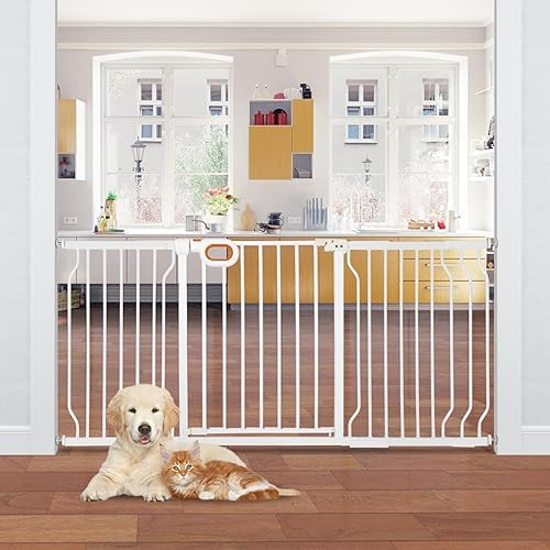 owlie 57 to 66 Inch Extra Wide Baby Gate with Door for Stairs Doorways by owlieextrawidebabygate