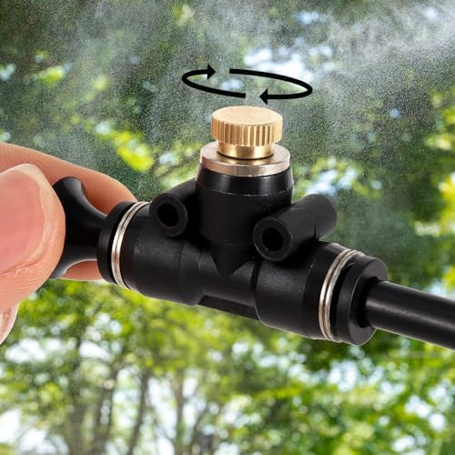 Brass Misting Nozzle Plug 12pc Heavy Duty 10/24 Screw Thread Misting Nozzle Plug for Raised Garden Bed Backyard Outdoor Cooling System - Image 6