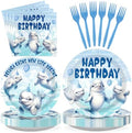 96Pcs Beluga Whale Ocean Birthday Party Decorations, Serves 24 by Greencian