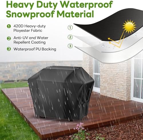 60 Inch Grill Cover for Outdoor Grill,Waterproof,Anti-UV&Fade Protection - Image 4