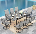 Sophia & William Extendable Outdoor Dining Set for 8, Grey Swivel Chairs by SophiaWilliam