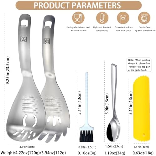 5 in 1 Multifunction Cooking Spoon,18/8 Stainless Steel slotted spoon - Image 3
