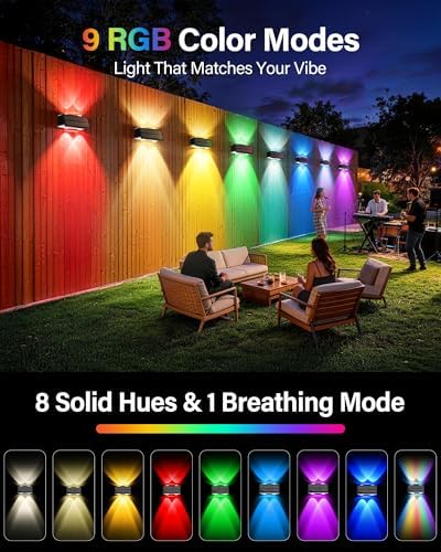 Solar Fence Lights Outdoor, 10 Pack Fence Solar Lights Waterproof - Image 5