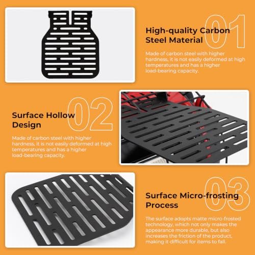 Heater Bracket, Compatible with Mr. Heater Buddy MH9BX, MH12HB, MH18B, Cooker Plate Grill Attachment Portable Cooking Grate, Multi-Purpose Holder for Outdoor - Image 3