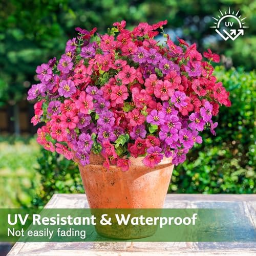 AGIRL Artificial Flowers Outdoor UV Resistant Fake Plant Garden Patio Decor - Image 4